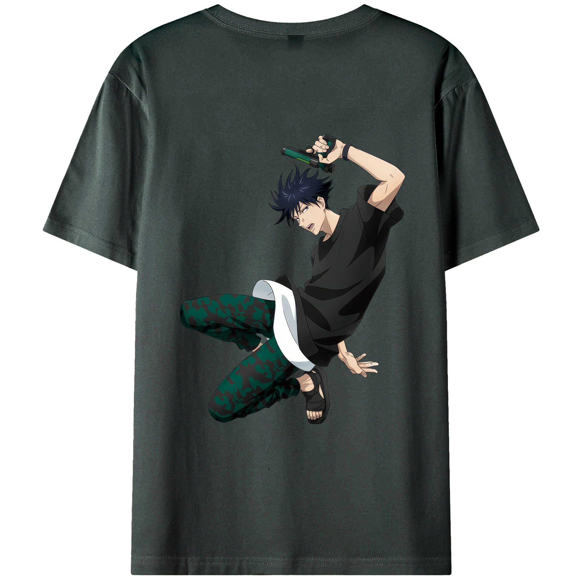 （画像用） 呪術廻戦 Jujutsu Kaisen 綿100％ メンズ半袖Tシャツ（バックプリント） 通気性
